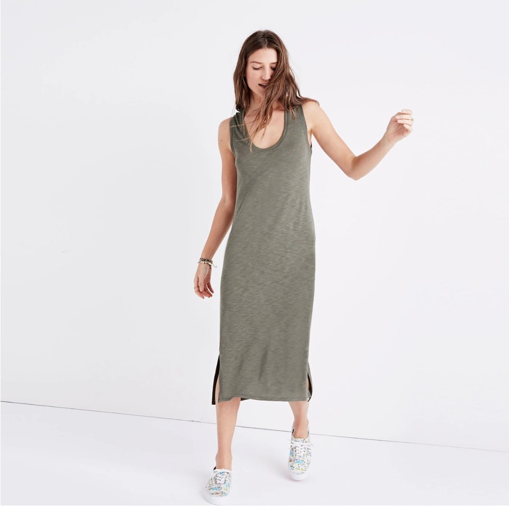 Madewell Jersey Tank Dress in Highland Green Size XXS